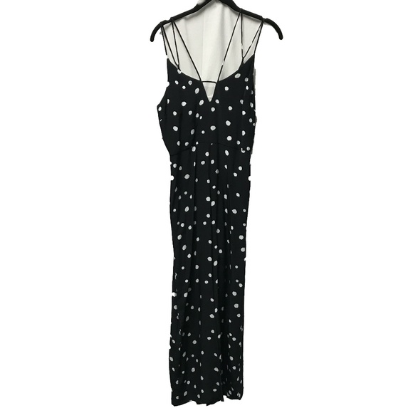 Topshop Black White Polka Dot Pattern Jumpsuit 4 - Picture 2 of 6